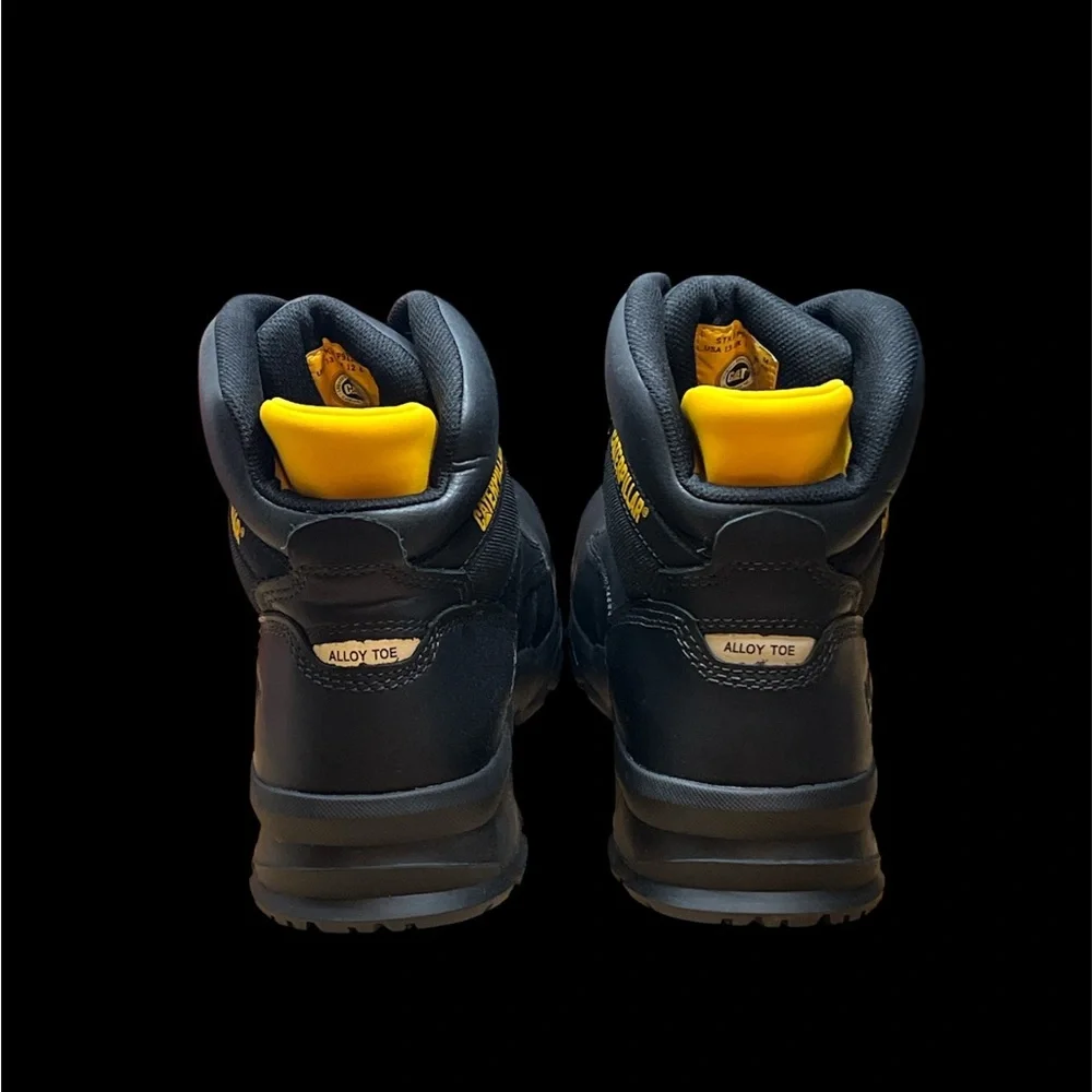 Size‎ 13 - Caterpillar Mobilize Mens Black Leather Alloy Toe Work Boots